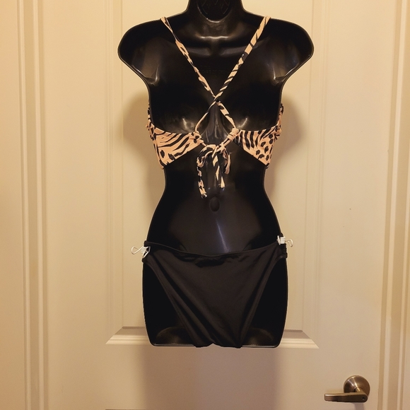 Nude & Black Animal Print Shade & Shore Bikini - Picture 3 of 9